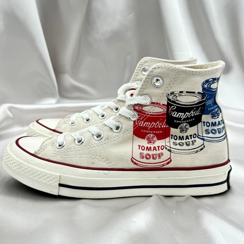 Converse Andy Warhol Soup Cans Womens 6.5 Mens 4.5 High Top Sneakers 147121C